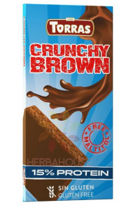 Obrázok pre Torras Crunchy Brown Bezlepková Mliečna čokoláda s extrudovaným sójovým proteínom sladená erytritolom a stéviou (100g)