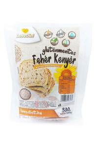 Obrázok pre LoveDiet Bezlepkový biely chlieb krájaný so slnečnicovými semienkami (300g)