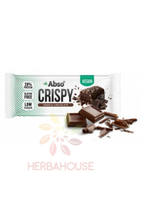 Obrázok pre Abso Vegan Crispy Bezlepková proteinová tyčinka máčaná v horkej čokoláde so sladidlami - dvojitá čokoláda (50g)