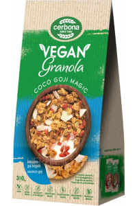 Cerbona Vegan Granola s kokosom a goji bez pridaného cukru (300g) Obrázok pre Cerbona Vegan Granola s kokosom a goji bez pridaného cukru (300g)