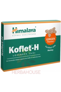 Obrázok pre Himalaya Koflet-H Ginger Bylinné pastilky s medom (12ks)