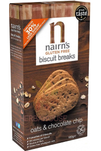 Obrázok pre Nairns Bezlepkové celozrnné ovsené sušienky s čokoládou (160g)