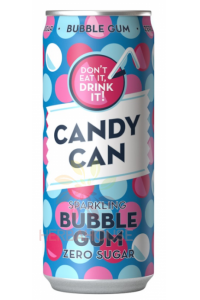 Obrázok pre Candy Can Sýtený nápoj s príchuťou žuvačky so sladidlami (330ml)