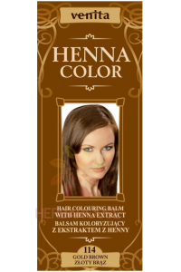 Obrázok pre Venita Henna Color prírodná farba na vlasy 114 - zlatohnedá (75ml)