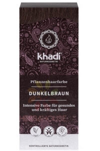 Khadi rastlinná farba na vlasy - tmavohnedá (100g) Obrázok pre Khadi rastlinná farba na vlasy - tmavohnedá (100g)