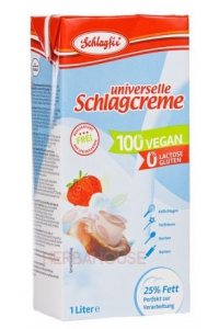 Schlagfix Rastlinná smotana na šľahanie 25% - nesladená (1000ml) Obrázok pre Schlagfix Rastlinná smotana na šľahanie 25% - nesladená (1000ml)