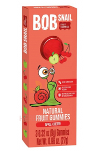 Bob Snail Gummies Ovocné gumené cukríky bez pridaného cukru - jablko, čerešňa (27g) Obrázok pre Bob Snail Gummies Ovocné gumené cukríky bez pridaného cukru - jablko, čerešňa (27g)