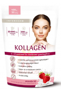 Interherb Prášok kolagén s vitamínom C a selénom so sladidlom - jahodový krém (400g) Obrázok pre Interherb Prášok kolagén s vitamínom C a selénom so sladidlom - jahodový krém (400g)