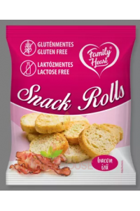 Family Heart Snack Rolls Bezlepkové a bezlaktózové opečené, ochutené sucháre - slaninová príchuť (40g) Obrázok pre Family Heart Snack Rolls Bezlepkové a bezlaktózové opečené, ochutené sucháre - slaninová príchuť (40g)
