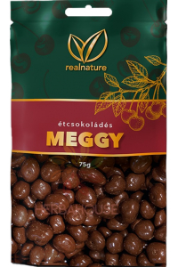 Real Nature Sušené višne v tmavej čokoláde (75g) Obrázok pre Real Nature Sušené višne v tmavej čokoláde (75g)
