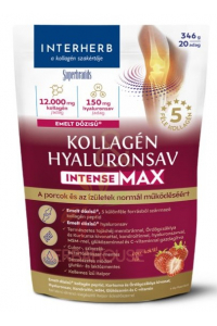 Interherb Intense MAX Kolagénový prášok s kyselinou hyalurónovou so sladidlom - jahodový koktail (346g) Obrázok pre Interherb Intense MAX Kolagénový prášok s kyselinou hyalurónovou so sladidlom - jahodový koktail (346g)