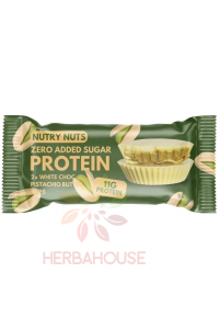 Nutry Nuts Proteínové košíčky bez pridaného cukru – biela čokoláda s pistáciovým krémom (42g) Obrázok pre Nutry Nuts Proteínové košíčky bez pridaného cukru – biela čokoláda s pistáciovým krémom (42g)