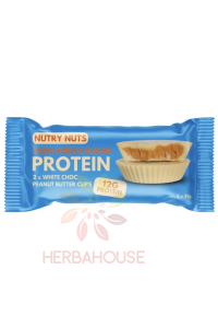 Nutry Nuts Proteínové košíčky bez pridaného cukru – biela čokoláda s arašidovým krémom (42g) Obrázok pre Nutry Nuts Proteínové košíčky bez pridaného cukru – biela čokoláda s arašidovým krémom (42g)