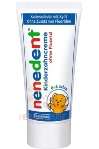 Nenedent Detská zubná pasta bez fluoridu od 0 do 6 rokov (50ml) Obrázok pre Nenedent Detská zubná pasta bez fluoridu od 0 do 6 rokov (50ml)