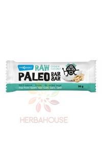 Max Sport Paleo Raw Bar tyčinka kokos a kešu orechy (50g) Obrázok pre Max Sport Paleo Raw Bar tyčinka kokos a kešu orechy (50g)