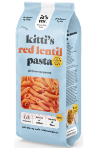 It´s us Kittis Bezlepkové cestoviny z červenej šošovice - penne (200g) Obrázok pre It´s us Kittis Bezlepkové cestoviny z červenej šošovice - penne (200g)